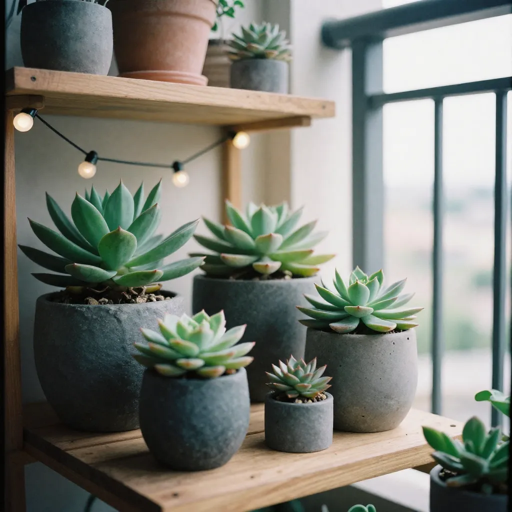 Modern ceramic plant container with drainage system